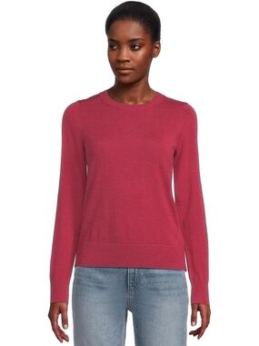 L.L. Bean Women's Crewneck Sweater in Raspberry